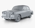 Mercedes-Benz Ponton 180 W120 1953 3Dモデル clay render