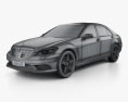 Mercedes-Benz S级 (W221) 2013 3D模型 wire render