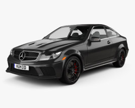 3D model of Mercedes-Benz C-class 63 AMG Coupe Black Series 2015