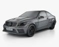 Mercedes-Benz C级 63 AMG Coupe Black Series 2015 3D模型 wire render