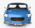 Mercedes-Benz Blue Wonder Renntransporter 1954 Modello 3D vista frontale