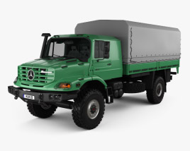 Mercedes-Benz Zetros Flatbed Truck 2-axle 2014 3D model