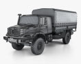 Mercedes-Benz Zetros Flatbed Truck 2 assi 2014 Modello 3D wire render