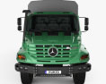 Mercedes-Benz Zetros 플랫 베드 트럭 2축 2014 3D 모델  front view