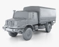 Mercedes-Benz Zetros Flatbed Truck 2 assi 2014 Modello 3D clay render