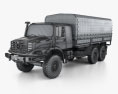 Mercedes-Benz Zetros Flatbed Truck 3-axle 2022 3d model wire render