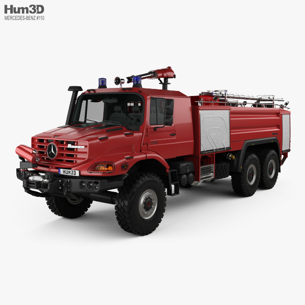 Mercedes-Benz Zetros Rosenbauer Fire Truck 2014 3D model