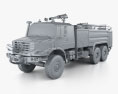 Mercedes-Benz Zetros Rosenbauer Fire Truck 2014 3d model clay render