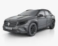 Mercedes-Benz GLA-Клас 2016 3D модель wire render