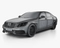 Mercedes-Benz Classe S (W222) Brabus 2017 Modello 3D wire render