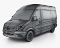 Mercedes-Benz Sprinter Пасажирський фургон 2016 3D модель wire render
