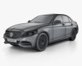 Mercedes-Benz C-Klasse (W205) sedan 2016 3D-Modell wire render