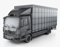 Mercedes-Benz Atego Box Truck 2016 Modello 3D wire render