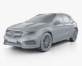 Mercedes-Benz GLA-class 45 AMG 2016 3d model clay render