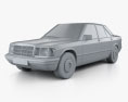 Mercedes-Benz 190 (W201) 1993 3D 모델  clay render