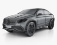 Mercedes-Benz Coupe SUV 2015 3D模型 wire render