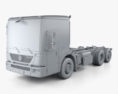 Mercedes-Benz Econic Fahrgestell LKW 2014 3D-Modell clay render