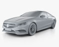 Mercedes-Benz Clase S AMG Sports Package (C217) cupé con interior 2020 Modelo 3D clay render
