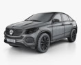 Mercedes-Benz GLE级 coupe 2017 3D模型 wire render