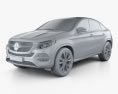 Mercedes-Benz GLE 클래스 쿠페 2017 3D 모델  clay render