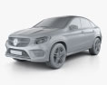 Mercedes-Benz GLE-class AMG Line coupe 2017 3d model clay render