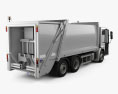 Mercedes-Benz Econic Müllwagen Rolloffcon 3axle 2012 3D-Modell Rückansicht