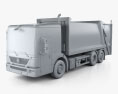 Mercedes-Benz Econic Müllwagen Rolloffcon 3axle 2012 3D-Modell clay render
