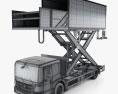 Mercedes-Benz Econic Airport Lift Platform Truck 2016 3D 모델  wire render