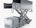 Mercedes-Benz Econic Airport Lift Platform Truck 2016 3D 모델  clay render