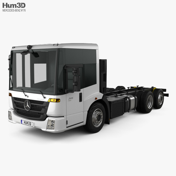 Mercedes-Benz Econic Chassis Truck 3axle 2016 3D model
