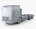 Mercedes-Benz Econic 底盘驾驶室卡车 3axle 2016 3D模型 clay render