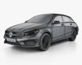 Mercedes-Benz Classe CLA (C117) ShootingBrake AMG 2017 Modello 3D wire render
