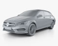 Mercedes-Benz Clase CLA (C117) ShootingBrake AMG 2017 Modelo 3D clay render