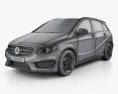 Mercedes-Benz Classe B (W246) AMG Line 2017 Modello 3D wire render