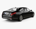 Mercedes-Benz Sクラス (W222) Maybach 2019 3Dモデル 後ろ姿