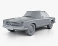 Mercedes-Benz SL级 (W113) 1963 3D模型 clay render