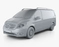Mercedes-Benz Metris Panel Van 2017 3D 모델  clay render