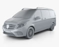 Mercedes-Benz Vision e 2015 3Dモデル clay render