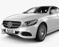 Mercedes-Benz C-клас (W205) Седан з детальним інтер'єром 2017 3D модель