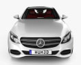 Mercedes-Benz Clase C (W205) Sedán con interior 2017 Modelo 3D vista frontal