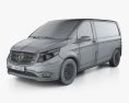Mercedes-Benz Vito (W447) 厢式货车 L1 2017 3D模型 wire render
