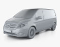 Mercedes-Benz Vito (W447) パネルバン L1 2017 3Dモデル clay render