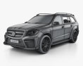 Mercedes-Benz GL级 X166 Brabus B63 2016 3D模型 wire render