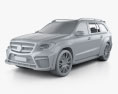 Mercedes-Benz Clase GL X166 Brabus B63 2016 Modelo 3D clay render