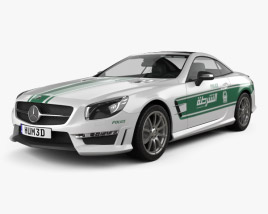 3D model of Mercedes-Benz SL-class (R321) AMG Police Dubai 2016