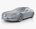 Mercedes-Benz SL-класс (R321) AMG Полиция Dubai 2016 3D модель clay render