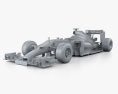Mercedes-Benz F1 W06 ハイブリッ 2015 3Dモデル clay render