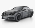 Mercedes-Benz Classe E Cabriolet AMG Sports Package avec Intérieur 2017 Modèle 3d wire render