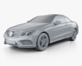 Mercedes-Benz E-Klasse Cabriolet AMG Sports Package mit Innenraum 2017 3D-Modell clay render