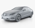 Mercedes-Benz E-class coupe 2017 3d model clay render